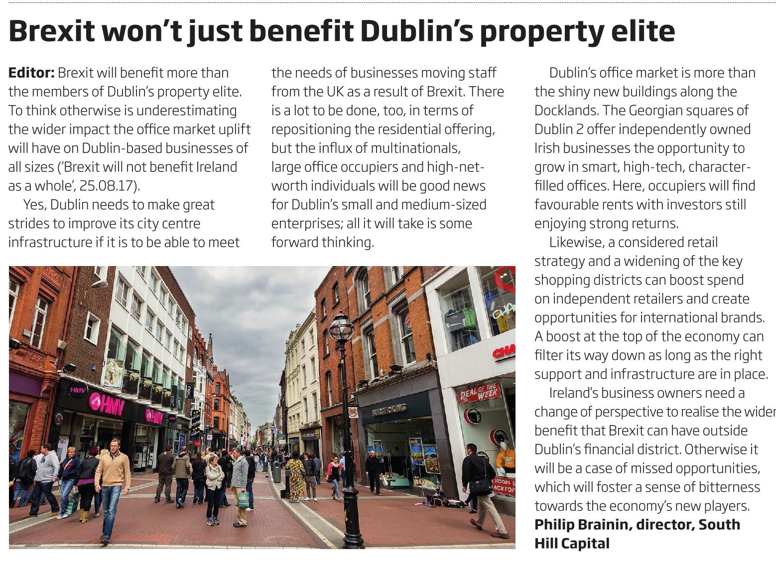 Property Week Letter to Editor